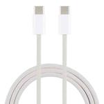 1m USB-C / Type-C to Type-C Macaron Braided Charging Cable(Grey)