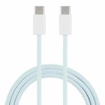 1m USB-C / Type-C to Type-C Macaron Braided Charging Cable(Blue)