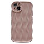 For iPhone 15 Plus Wave Texture Bright TPU Phone Case(Apricot)