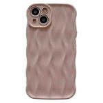 For iPhone 15 Wave Texture Bright TPU Phone Case(Apricot)