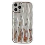 For iPhone 14 Pro Wave Texture Bright TPU Phone Case(Silver)