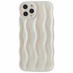 For iPhone 14 Pro Wave Texture Bright TPU Phone Case(Milky White)