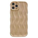 For iPhone 13 Pro Max Wave Texture Bright TPU Phone Case(Khaki)