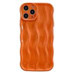 For iPhone 13 Pro Wave Texture Bright TPU Phone Case(Orange)