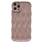 For iPhone 11 Pro Max Wave Texture Bright TPU Phone Case(Apricot)
