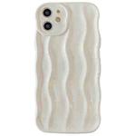 For iPhone 11 Wave Texture Bright TPU Phone Case(Milky White)