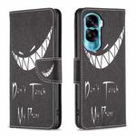 For Honor 90 Lite/X50i Colored Drawing Pattern Leather Phone Case(Smirk)