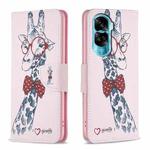 For Honor 90 Lite/X50i Colored Drawing Pattern Leather Phone Case(Deer)
