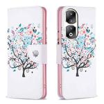 For Honor 90 Pro Colored Drawing Pattern Leather Phone Case(Tree)