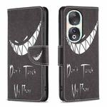 For Honor 90 5G Colored Drawing Pattern Leather Phone Case(Smirk)