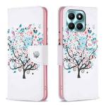 For Honor X6a Colored Drawing Pattern Leather Phone Case(Tree)