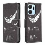 For Honor X7a Colored Drawing Pattern Leather Phone Case(Smirk)