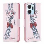 For Honor X7a Colored Drawing Pattern Leather Phone Case(Deer)