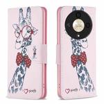 For Honor X9b/Magic6 Lite 5G Colored Drawing Pattern Leather Phone Case(Deer)