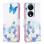 For Honor X7b Colored Drawing Pattern Leather Phone Case(Butterfly Love)