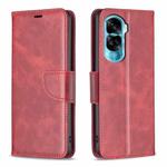 For Honor 90 Lite/X50i Lambskin Texture Pure Color Flip Leather Phone Case(Red)