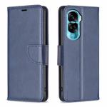 For Honor 90 Lite/X50i Lambskin Texture Pure Color Flip Leather Phone Case(Blue)