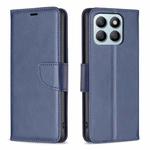 For Honor X8b Lambskin Texture Pure Color Flip Leather Phone Case(Blue)