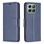 For Honor X6b Lambskin Texture Pure Color Flip Leather Phone Case(Blue)