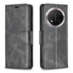 For Honor X9c 5G Global Lambskin Texture Pure Color Flip Leather Phone Case(Black)