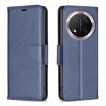 For Honor X9c 5G Global Lambskin Texture Pure Color Flip Leather Phone Case(Blue)