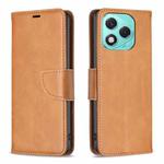 For Honor 400 Lite Lambskin Texture Pure Color Flip Leather Phone Case(Yellow)