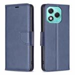 For Honor 400 Lite Lambskin Texture Pure Color Flip Leather Phone Case(Blue)