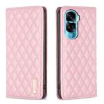 For Honor 90 Lite/X50i Diamond Lattice Magnetic Leather Flip Phone Case(Pink)