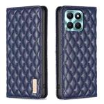 For Honor X6a Diamond Lattice Magnetic Leather Flip Phone Case(Blue)