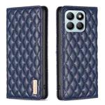 For Honor X8b Diamond Lattice Magnetic Leather Flip Phone Case(Blue)