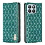 For Honor X8b Diamond Lattice Magnetic Leather Flip Phone Case(Green)