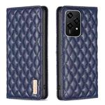 For Honor 200 Lite Global Diamond Lattice Magnetic Leather Flip Phone Case(Blue)