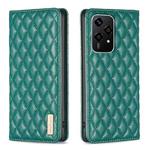 For Honor 200 Lite Diamond Lattice Magnetic Leather Flip Phone Case(Green)