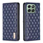 For Honor X6b Diamond Lattice Magnetic Leather Flip Phone Case(Blue)