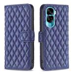 For Honor 90 Lite/X50i Diamond Lattice Wallet Flip Leather Phone Case(Blue)