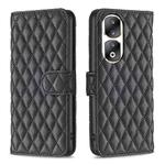 For Honor 90 Pro Diamond Lattice Wallet Flip Leather Phone Case(Black)