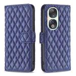 For Honor 90 5G Diamond Lattice Wallet Flip Leather Phone Case(Blue)