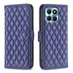 For Honor X6a Diamond Lattice Wallet Flip Leather Phone Case(Blue)