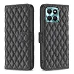 For Honor X6a Diamond Lattice Wallet Flip Leather Phone Case(Black)