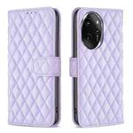 For Honor 100 Pro Diamond Lattice Wallet Flip Leather Phone Case(Purple)