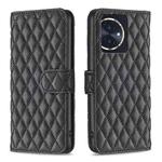 For Honor 100 Diamond Lattice Wallet Flip Leather Phone Case(Black)