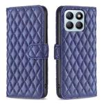 For Honor X8b Diamond Lattice Wallet Flip Leather Phone Case(Blue)