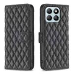 For Honor X8b Diamond Lattice Wallet Flip Leather Phone Case(Black)