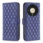 For Honor X9b/Magic6 Lite 5G Diamond Lattice Wallet Flip Leather Phone Case(Blue)