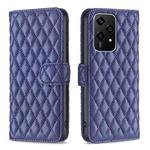 For Honor 200 Lite Global Diamond Lattice Wallet Flip Leather Phone Case(Blue)