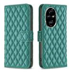 For Honor 200 Pro Diamond Lattice Wallet Flip Leather Phone Case(Green)