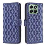 For Honor X6b Diamond Lattice Wallet Flip Leather Phone Case(Blue)