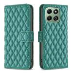 For Honor X6b Diamond Lattice Wallet Flip Leather Phone Case(Green)