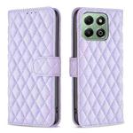 For Honor X6b Diamond Lattice Wallet Flip Leather Phone Case(Purple)