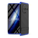 For Realme 11 Pro / 11 Pro+ GKK Three Stage Splicing Full Coverage PC Phone Case with Stand(Black Blue)